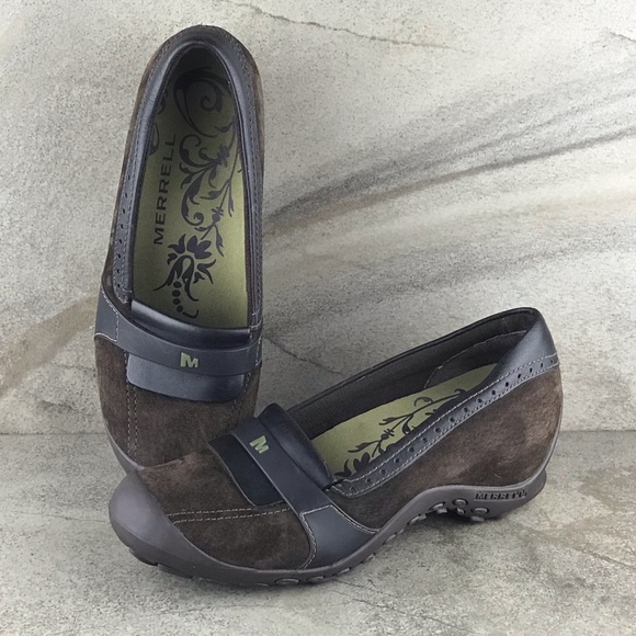 Merrell Plaza Suede Mary Janes Shoes - Picture 1 of 8